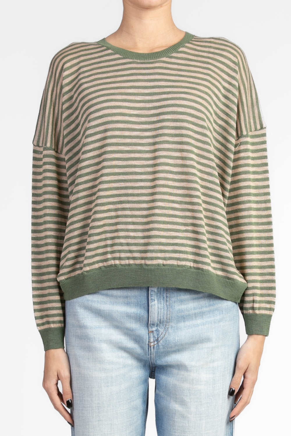 Tensione In - Maglia girocollo rigata Art. XL24265PE25