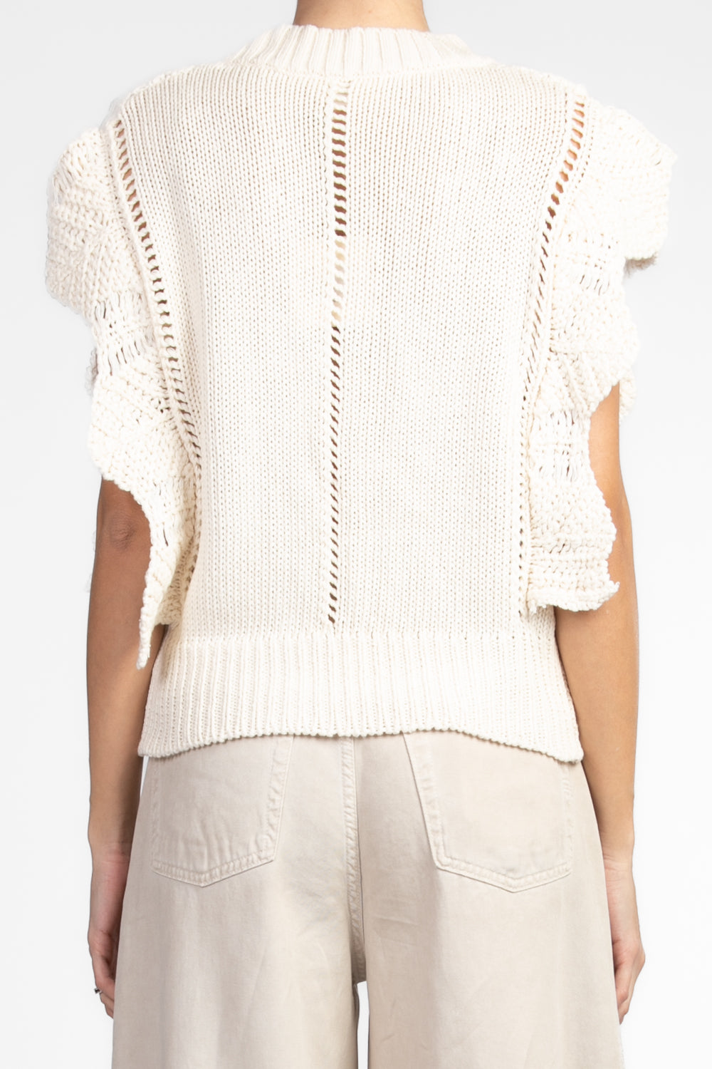 Vicolo - Gilet crochet scollo a v Art. 33012D
