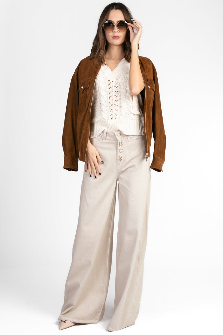 Vicolo - Gilet crochet scollo a v Art. 33012D