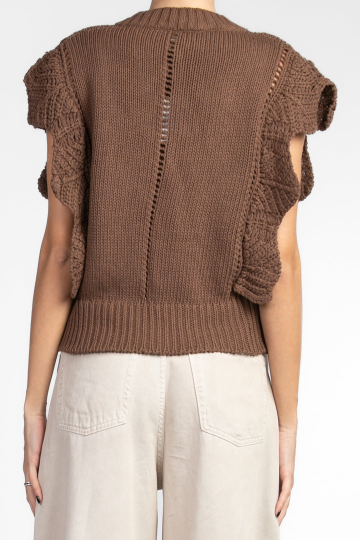 Vicolo - Gilet crochet scollo a v Art. 33012D