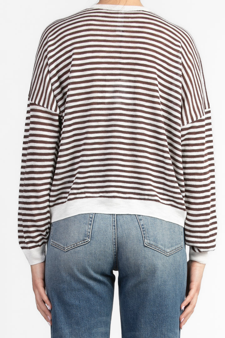 Tensione In - Maglia rigata scollo a V Art. XL24266-A