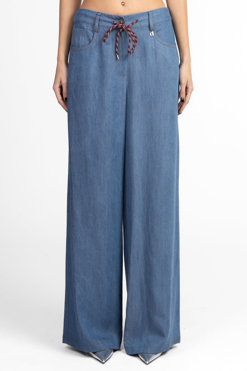 Dixie - Pantalone denim chambray con coulisse Art. P041W142