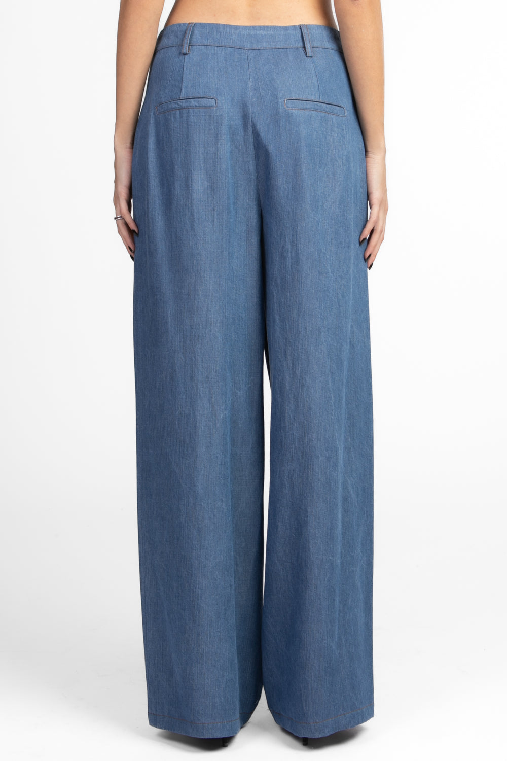 Dixie - Pantalone denim chambray con coulisse Art. P041W142