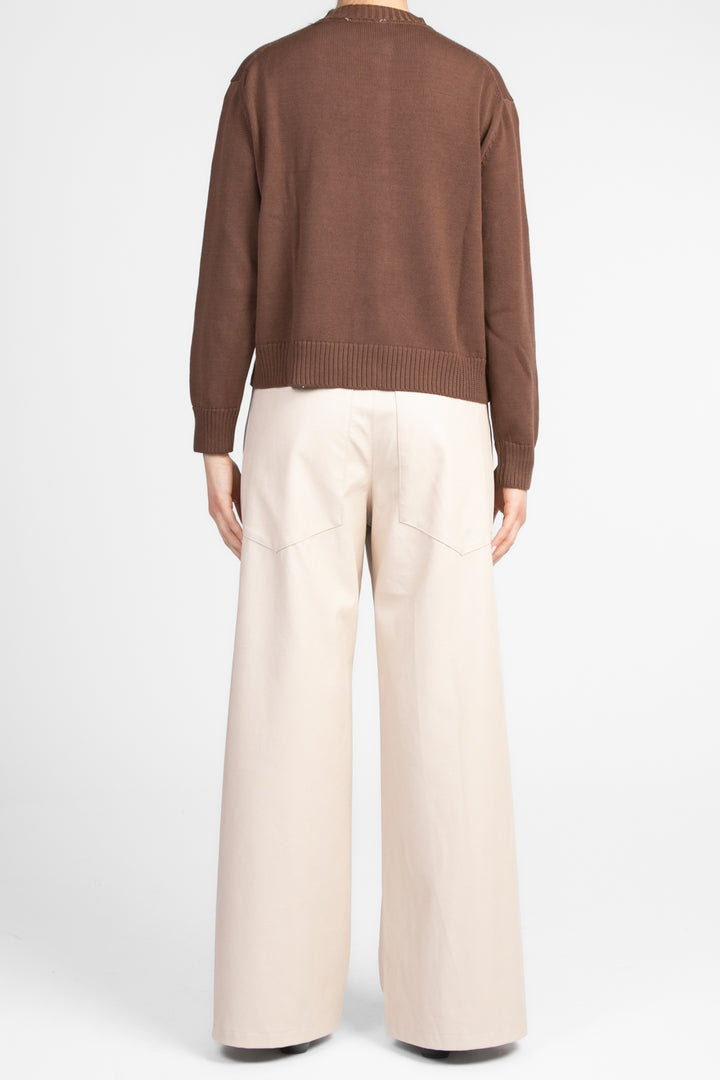 Vicolo - Cardigan girocollo rouches pizzo Art. 77042D