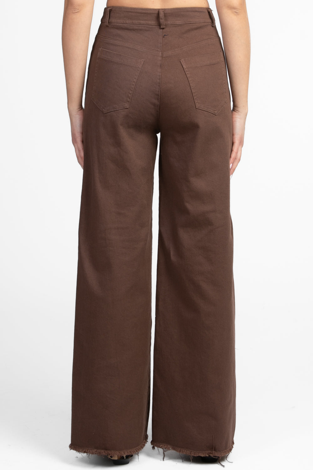 Tensione In - Pantalone palazzo sfrangiato con charms Art. PA3893-GAD
