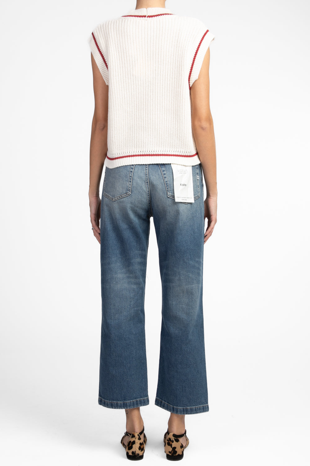 Vicolo - Gilet scollo V profilo contrasto Art. 55042D