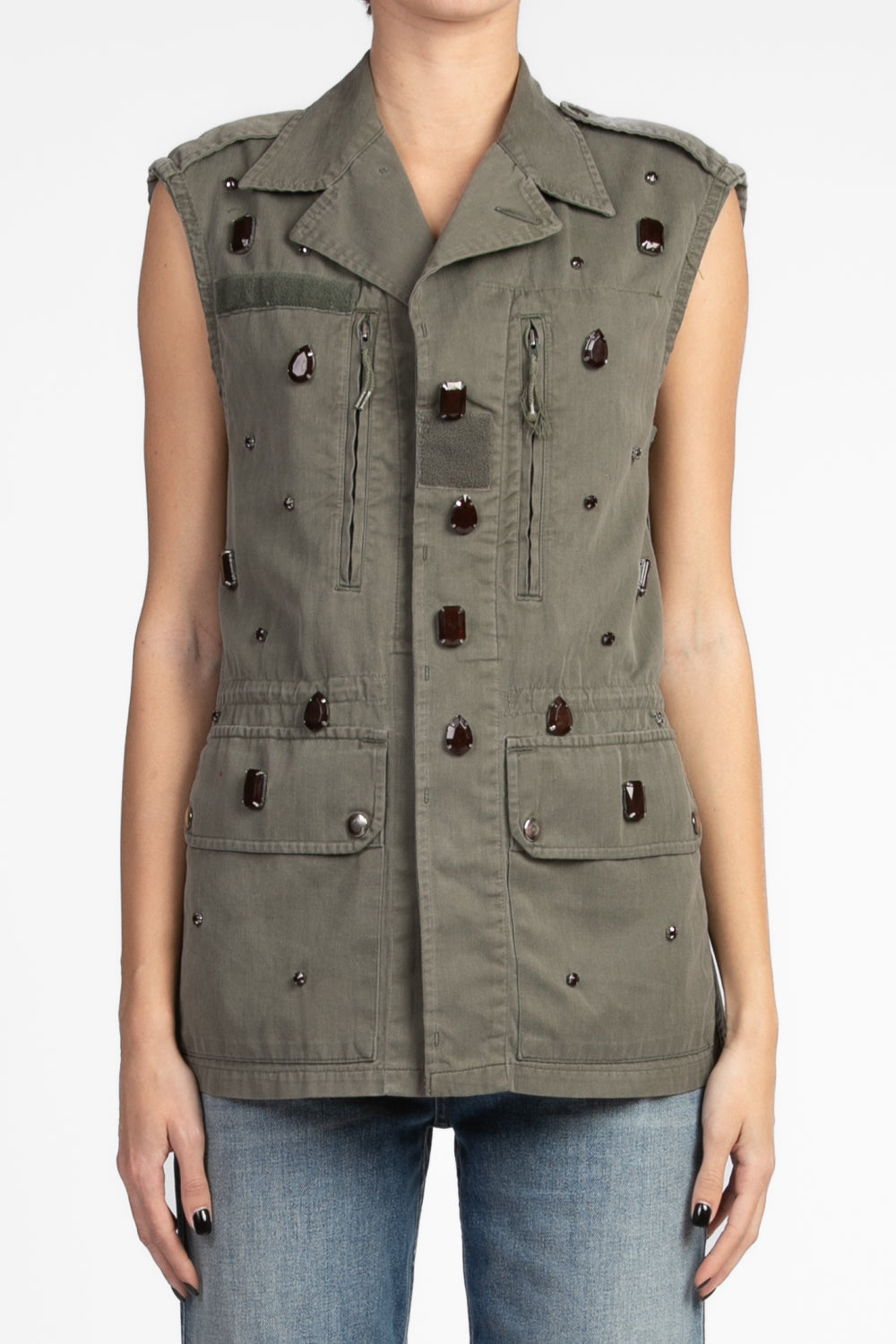 Vicolo - Gilet vintage con applicazioni Art. RD0019