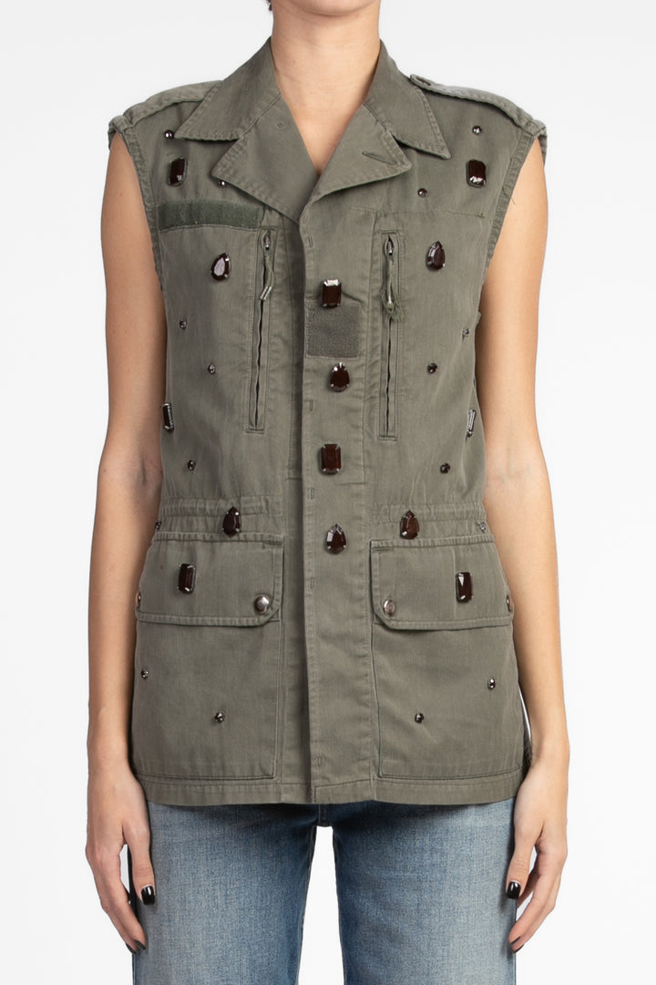 Vicolo - Gilet vintage con applicazioni Art. RD0019