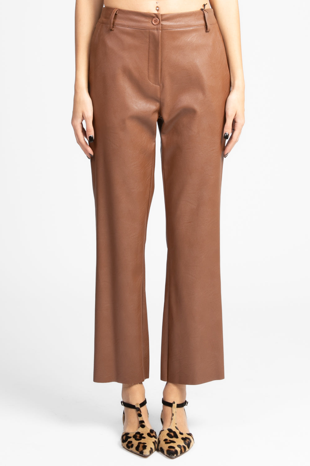 Tensione In - Pantalone ecopelle trombetta Art. 224208-PE25