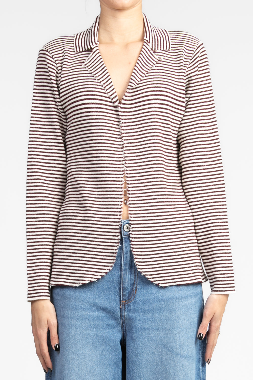 Tensione In - Giacca in maglia a righe lurex Art. E-25280