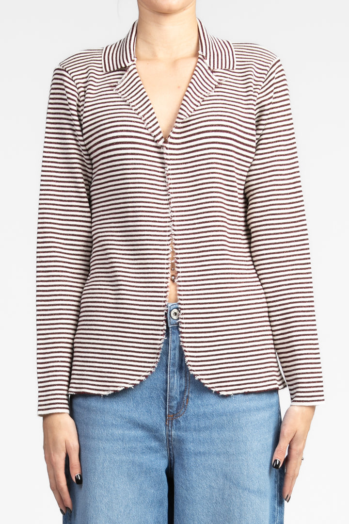 Tensione In - Giacca in maglia a righe lurex Art. E-25280