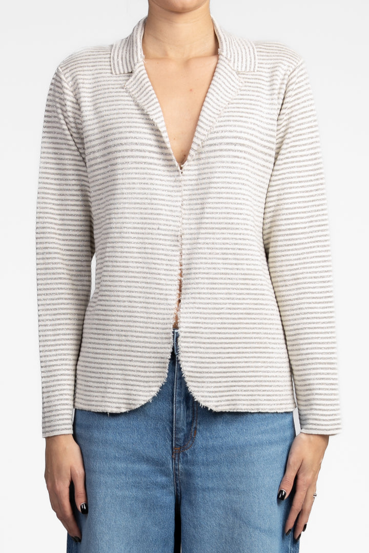 Tensione In - Giacca in maglia a righe lurex Art. E-25280