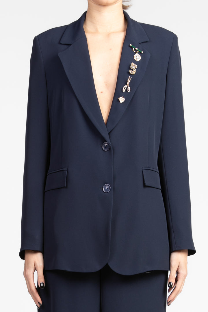Tensione In - Giacca in crepe con spille Art. 25B6586