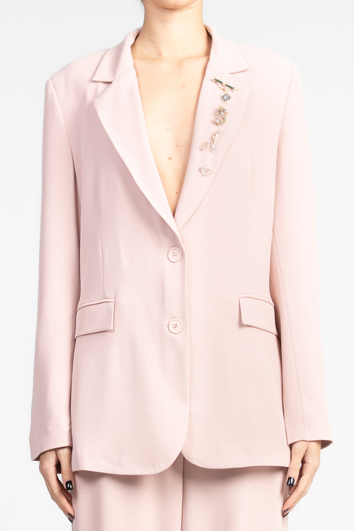 Tensione In - Giacca in crepe con spille Art. 25B6586