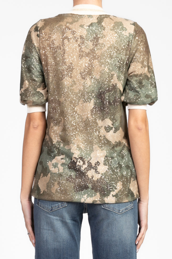 Vicolo - Maglia mimetica con paillettes Art. TD0804