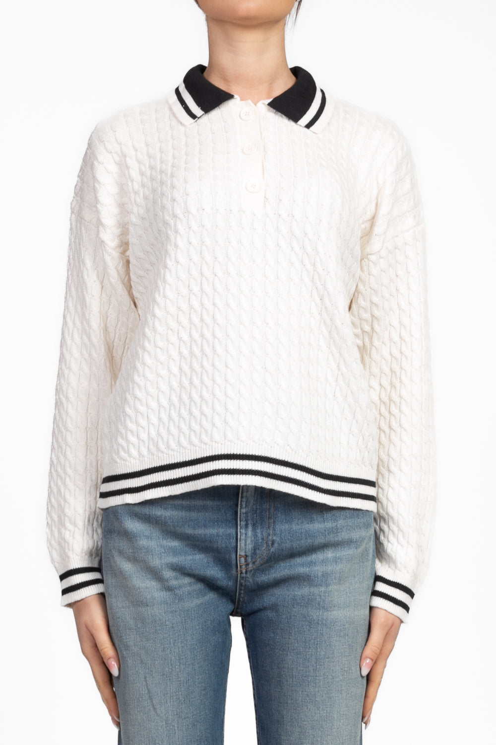 Vicolo - Maglia polo trecce Art. 77064D