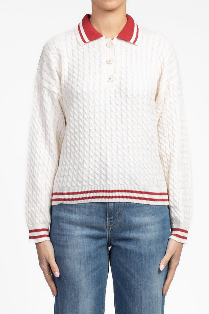 Vicolo - Maglia polo trecce Art. 77064D