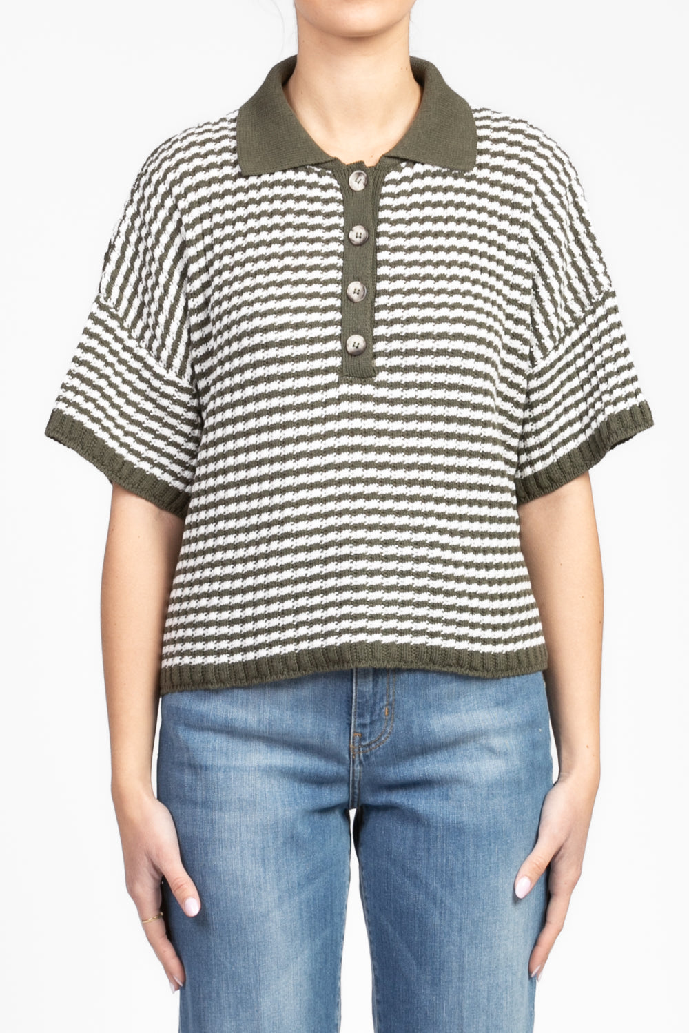 Vicolo - Maglia polo rigata a scatoletta Art. 77075D