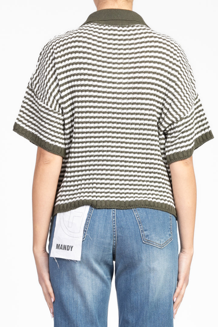 Vicolo - Maglia polo rigata a scatoletta Art. 77075D