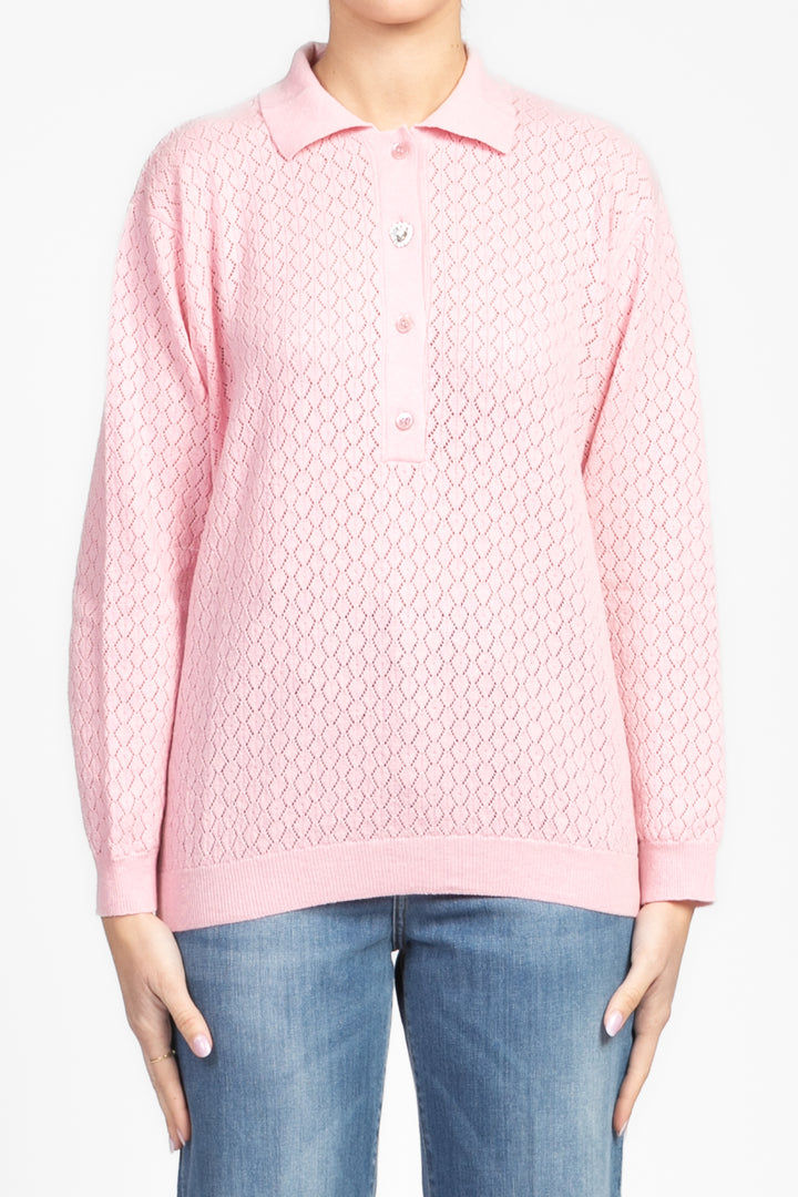 Vicolo - Maglia polo bottone gioiello Art. 22084D