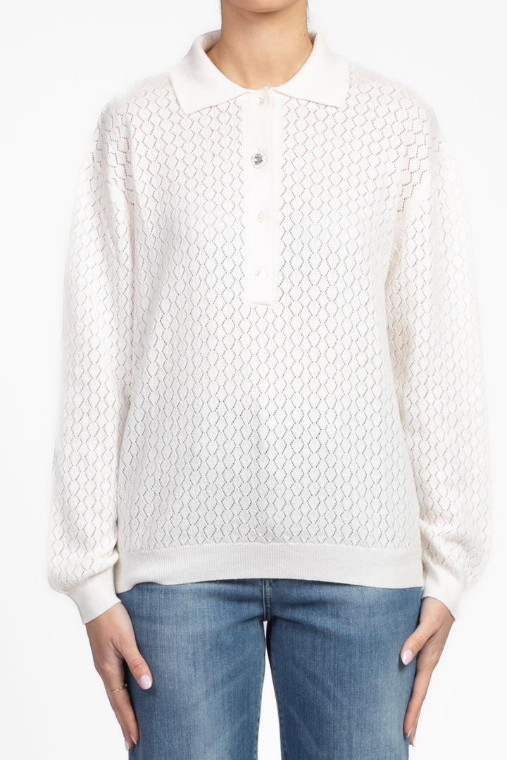 Vicolo - Maglia polo bottone gioiello Art. 22084D