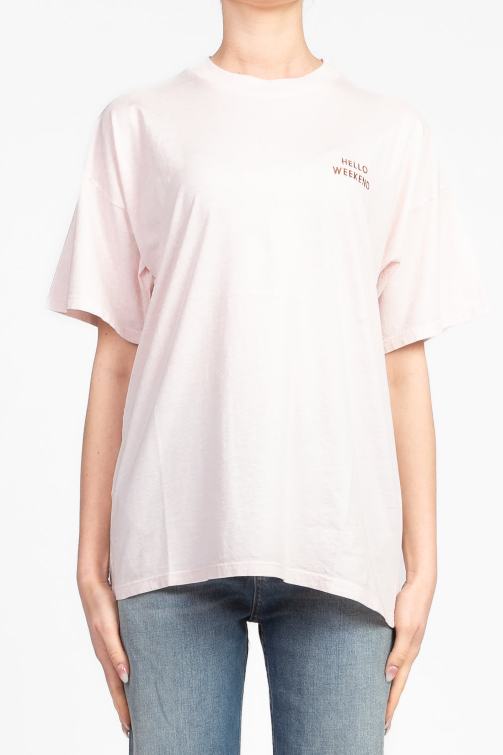 Vicolo - T-shirt over scritta "Hello Weekend" Art. RD0516