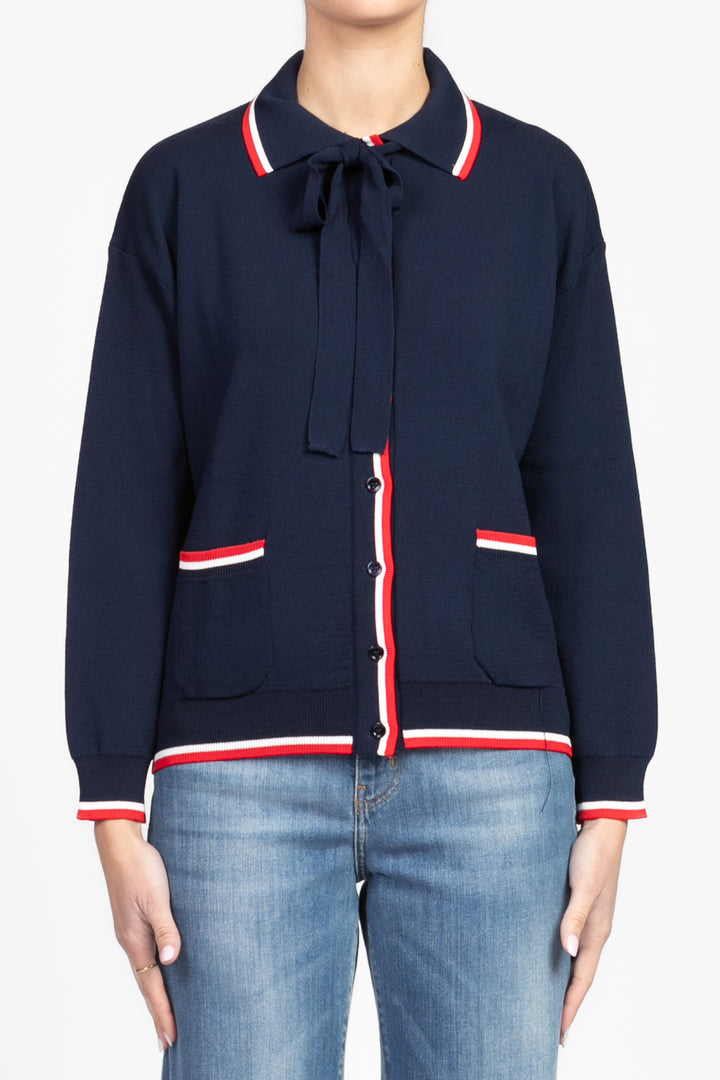 Vicolo - Cardigan con colletto e fiocco Art. 22071D
