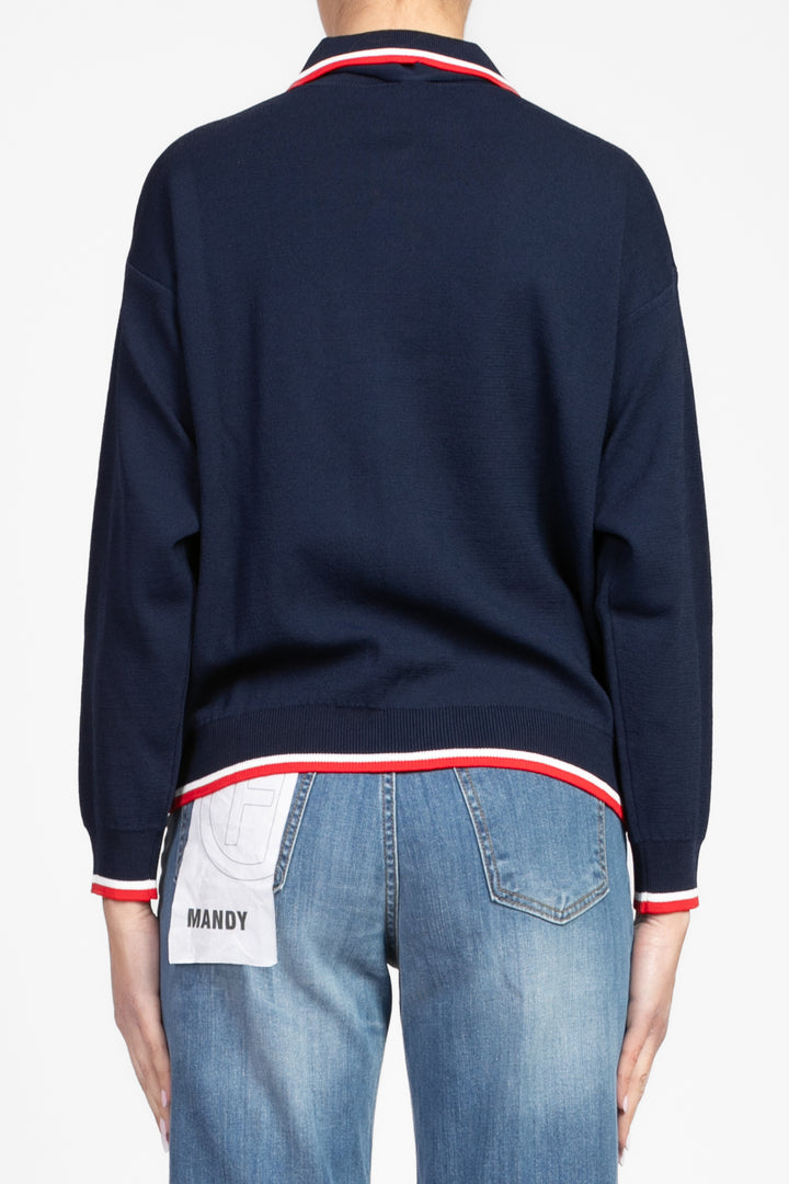 Vicolo - Cardigan con colletto e fiocco Art. 22071D