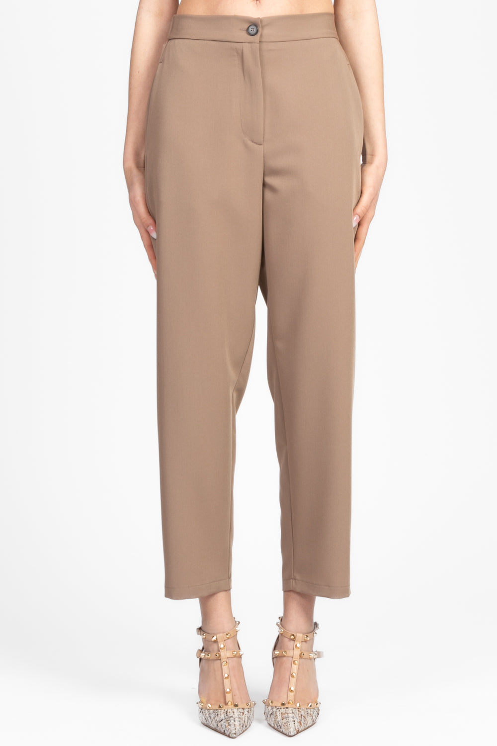 Vicolo - Pantalone carrot con elastico Art. TD0435