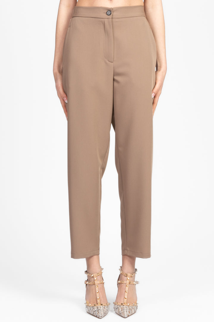 Vicolo - Pantalone carrot con elastico Art. TD0435