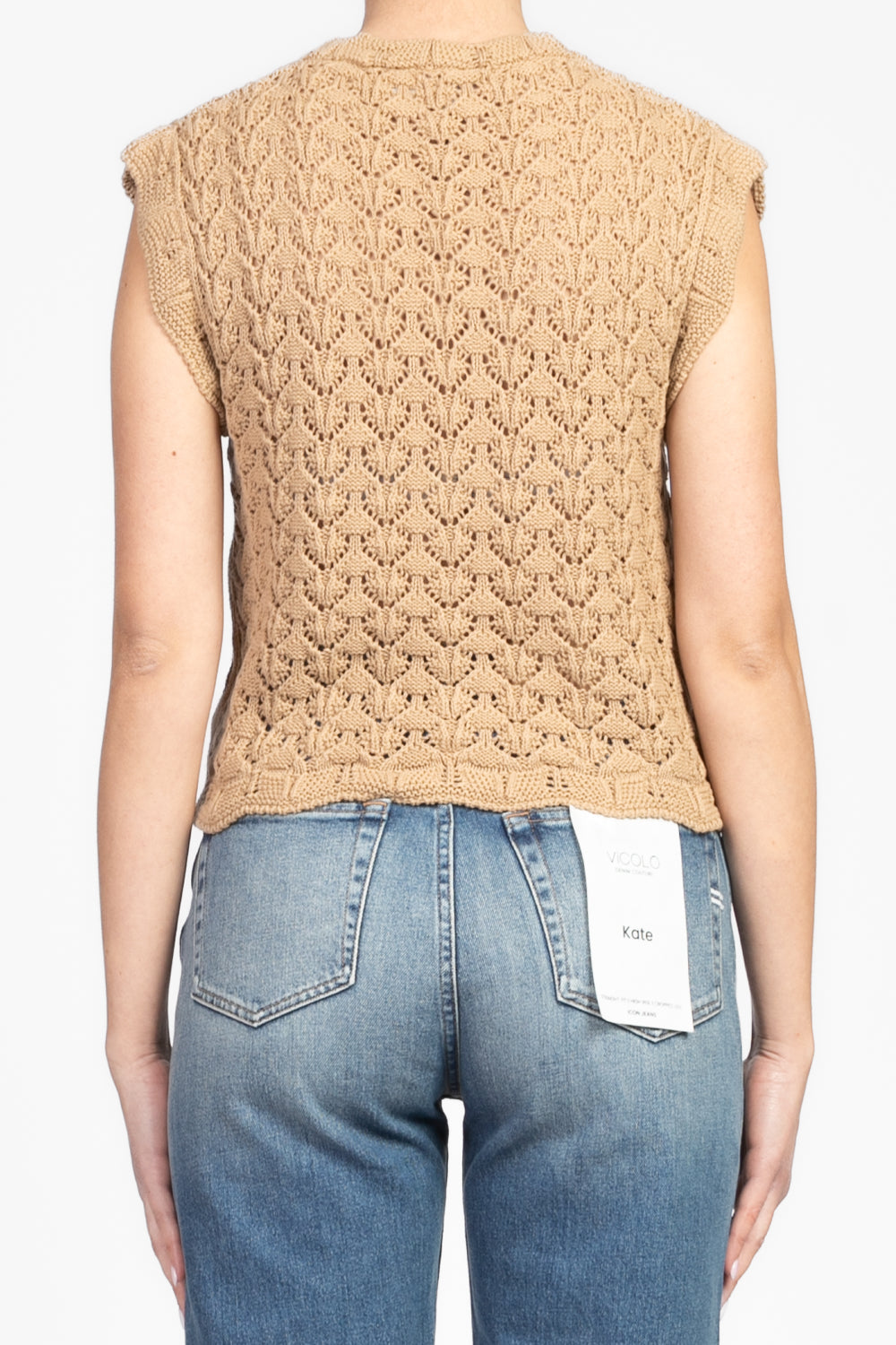 Vicolo - Gilet crochet con bottoni Art. 55045D