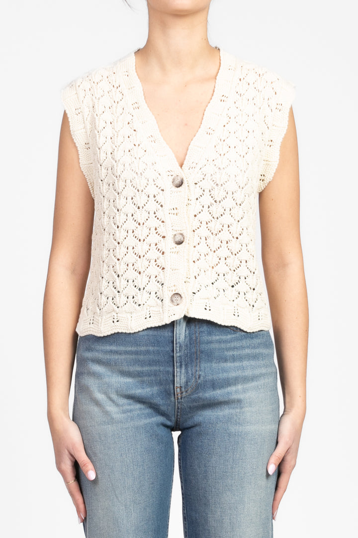 Vicolo - Gilet crochet con bottoni Art. 55045D