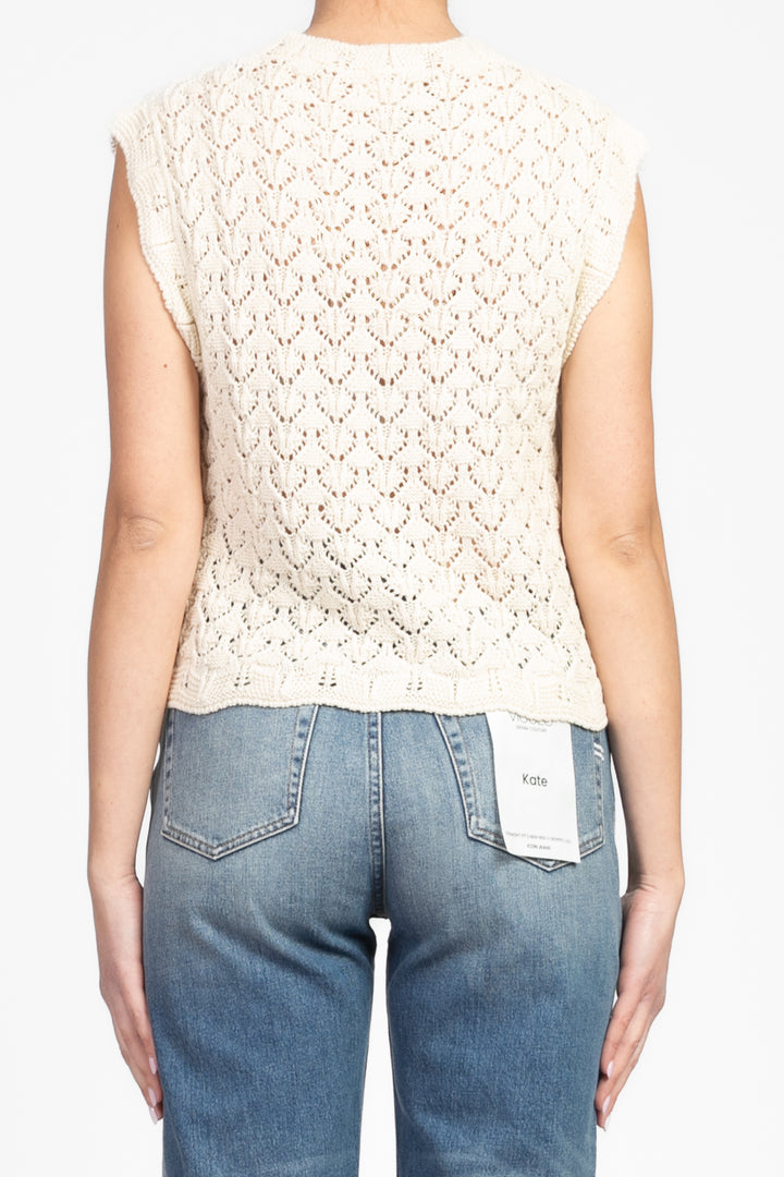 Vicolo - Gilet crochet con bottoni Art. 55045D