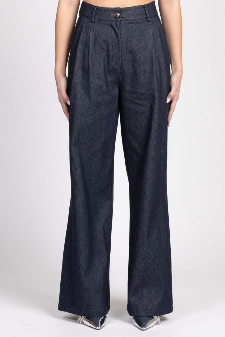 Vicolo - Pantalone palazzo denim con pinces CAMILLA Art. DD5306