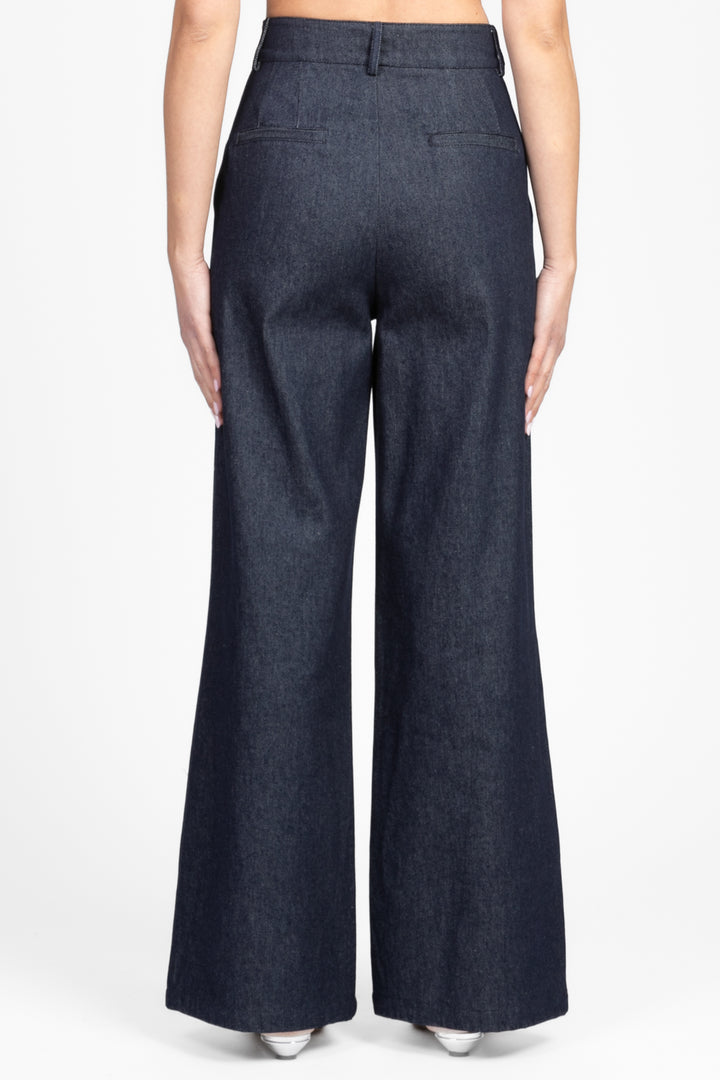 Vicolo - Pantalone palazzo denim con pinces CAMILLA Art. DD5306