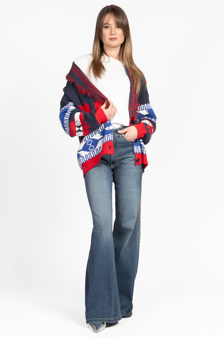 Dixie - Cardigan fantasia etnica Art. M566W073