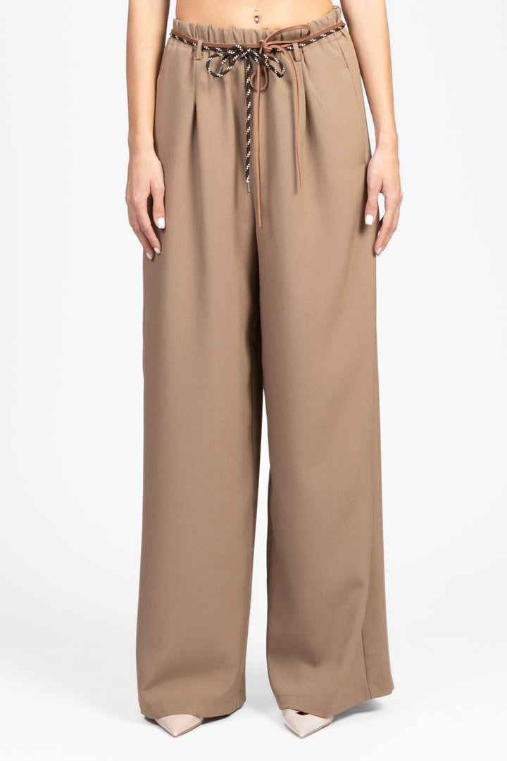 Vicolo - Pantalone palazzo con elastico e laccio Art. TD1251