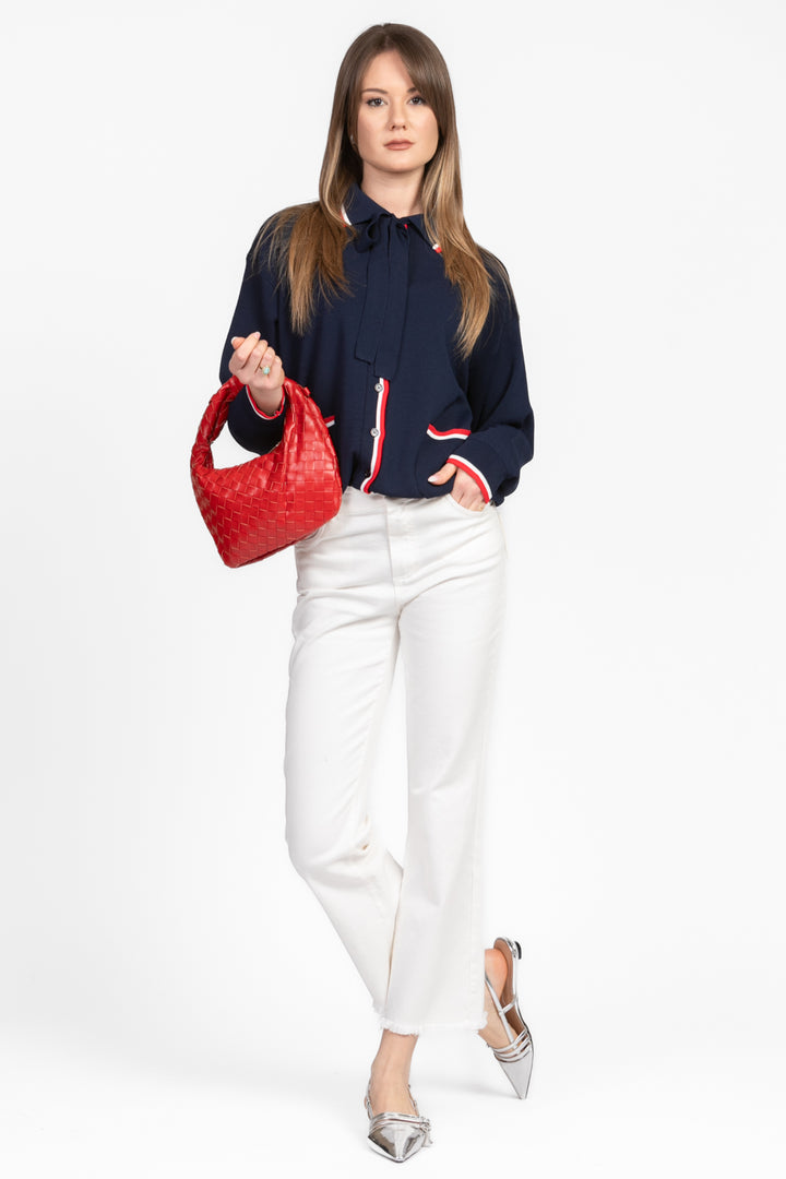 Vicolo - Cardigan con colletto e fiocco Art. 22071D