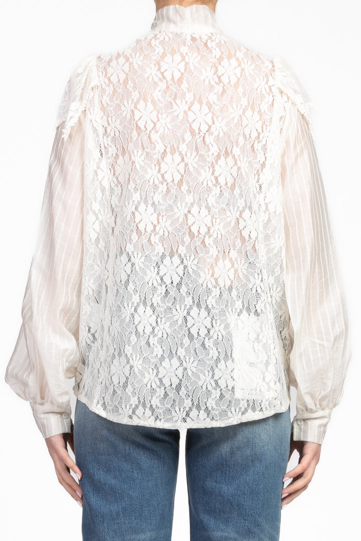 Tensione In - Camicia pizzo con fusciacca Art. GX749