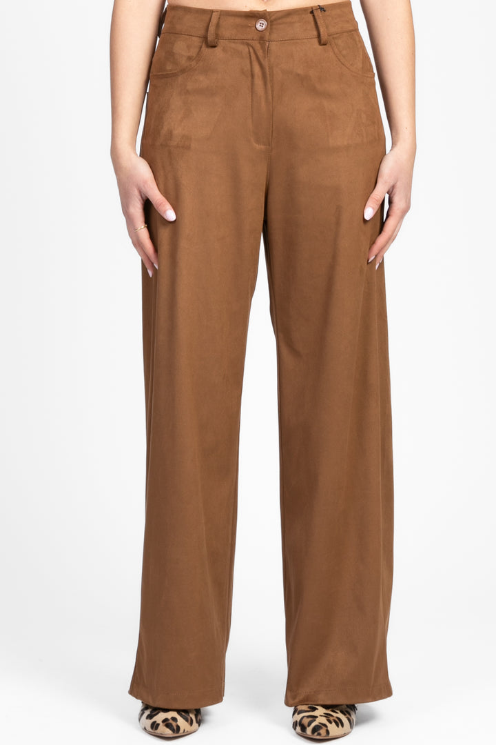 Tensione In - Pantalone scamosciato palazzo Art. 224155-3
