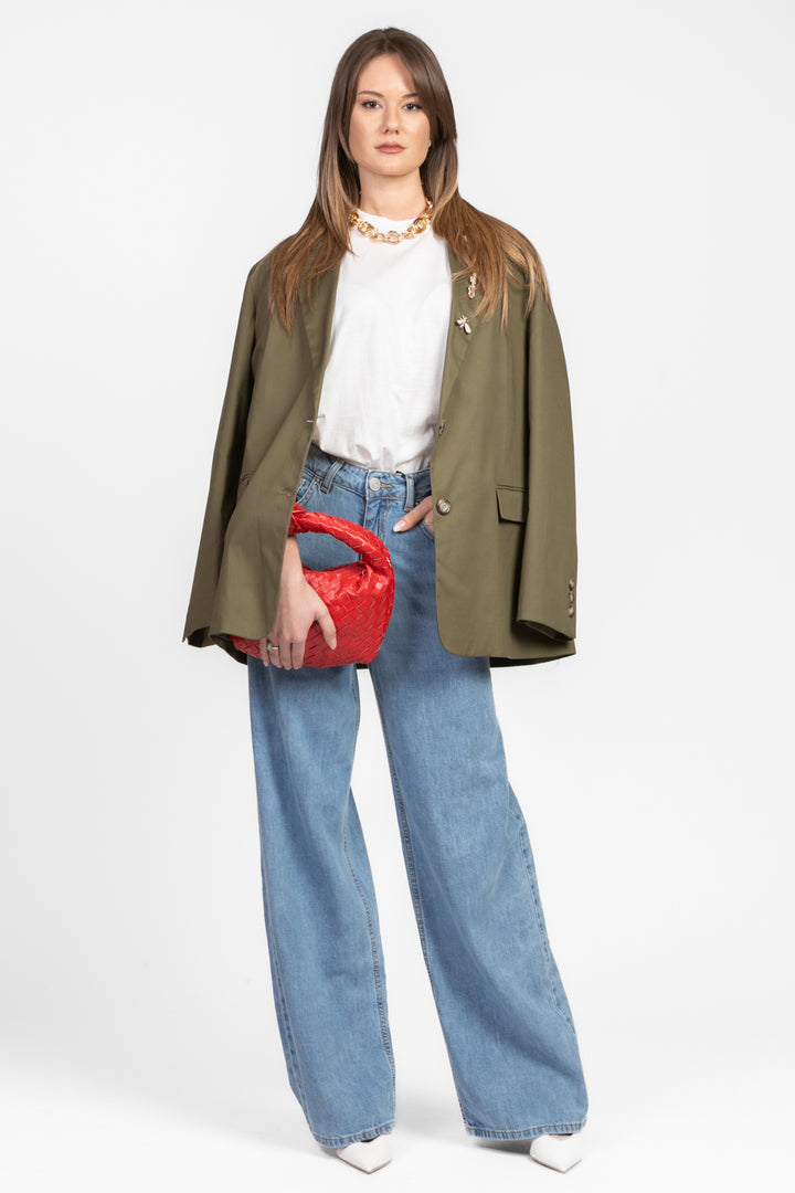 Dixie - Giacca over in cotone con spille Art. J845W039