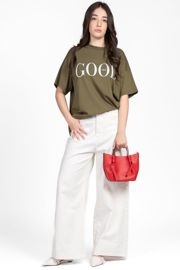 Vicolo - T-Shirt stampa "Good" Art. RD0152