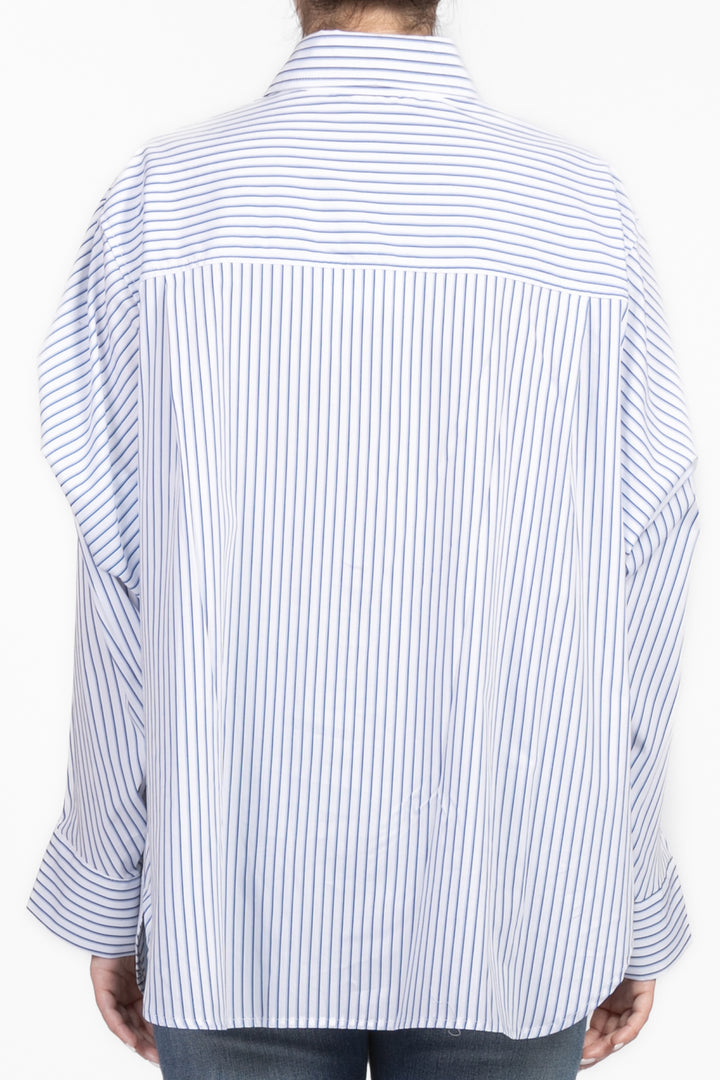 Vicolo - Camicia rigata asimmetrica Art. TD1476