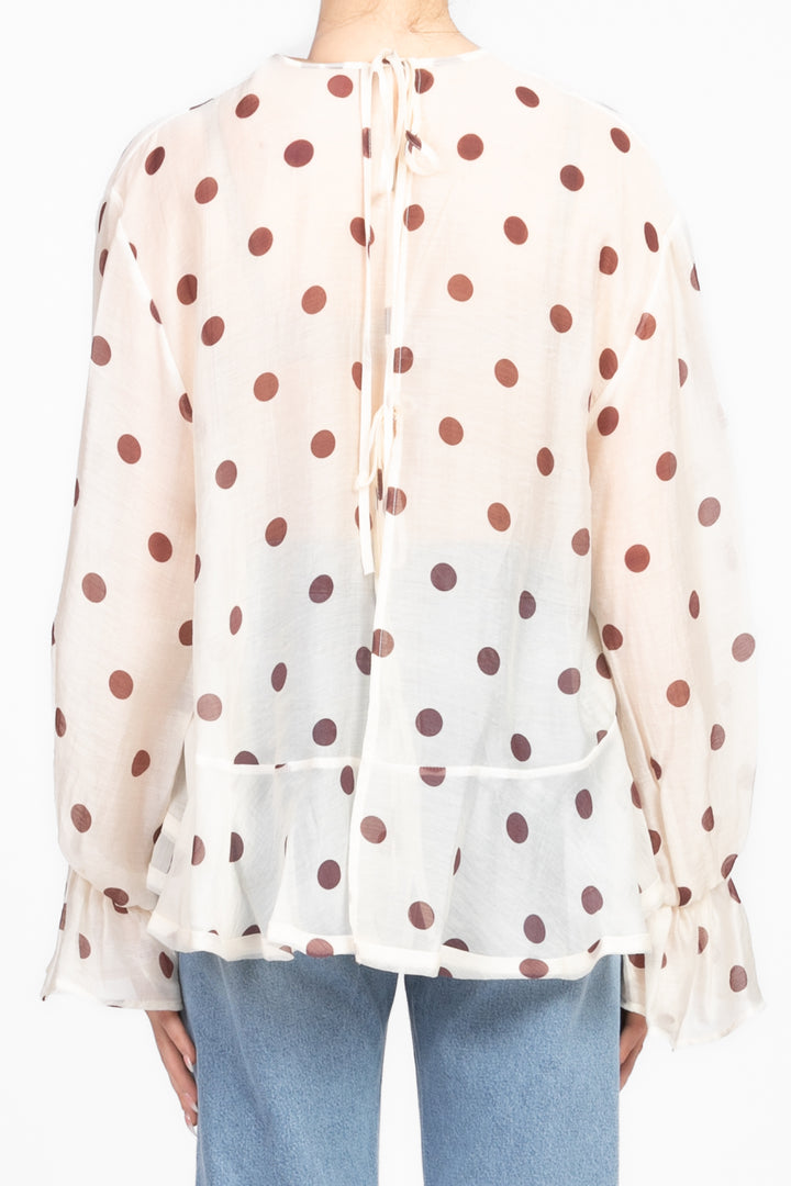 Vicolo - Blusa pois con balza Art. TD1061