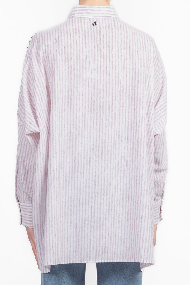 Dixie - Camicia gessata con strass Art. CEARWGRU