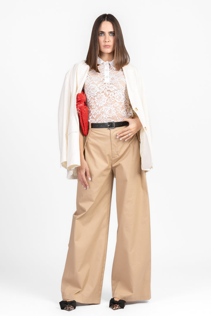 Vicolo - Pantalone palazzo con pinces Art. TD1093