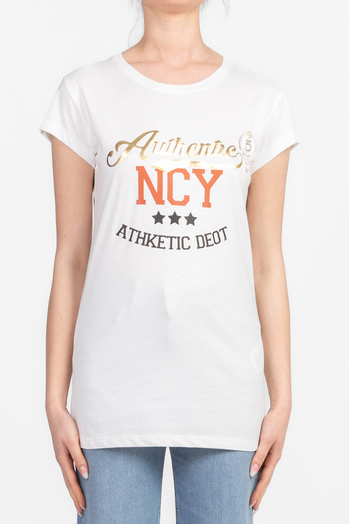 Vicolo - T-shirt stampa "Authentic New York" Art. RD0525