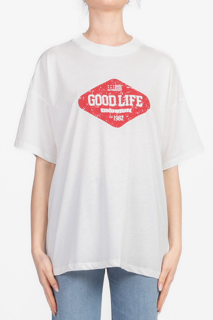 Vicolo - T-shirt stampa "Good Life" Art. RD0612