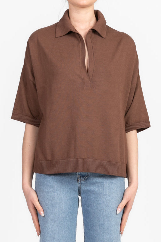 Vicolo - Maglia polo over manica corta Art. 22060D
