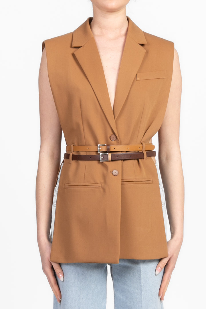 Imperial - Gilet spacchetti laterali con cintura Art. LC54JIC